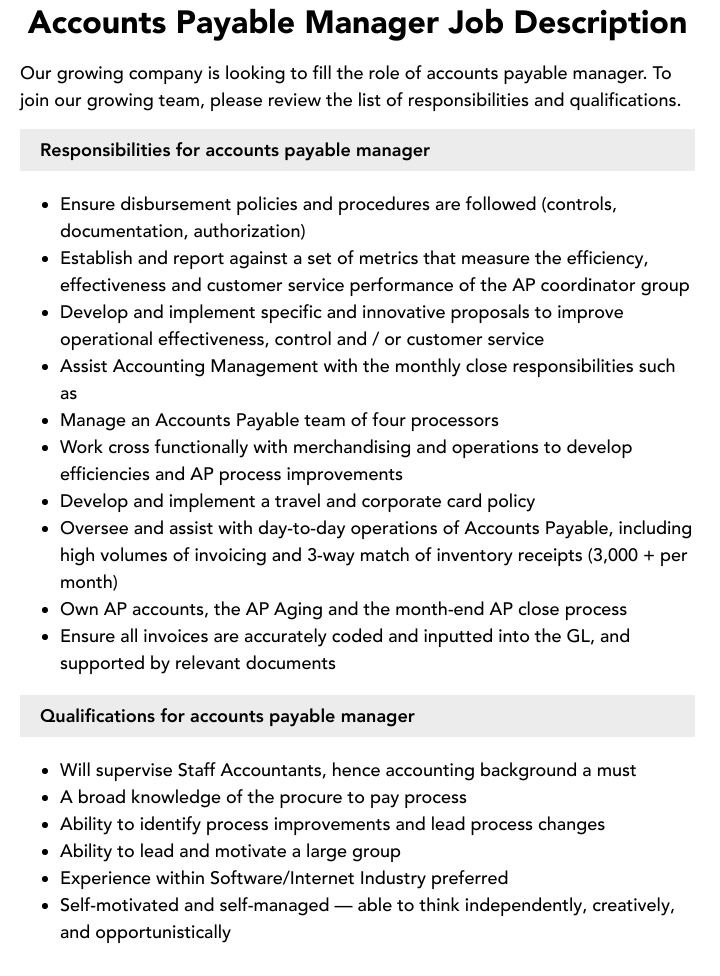 explore the key responsibilities and significance of the accounts payable manager role in ensuring efficient financial operations and managing company expenses effectively.
