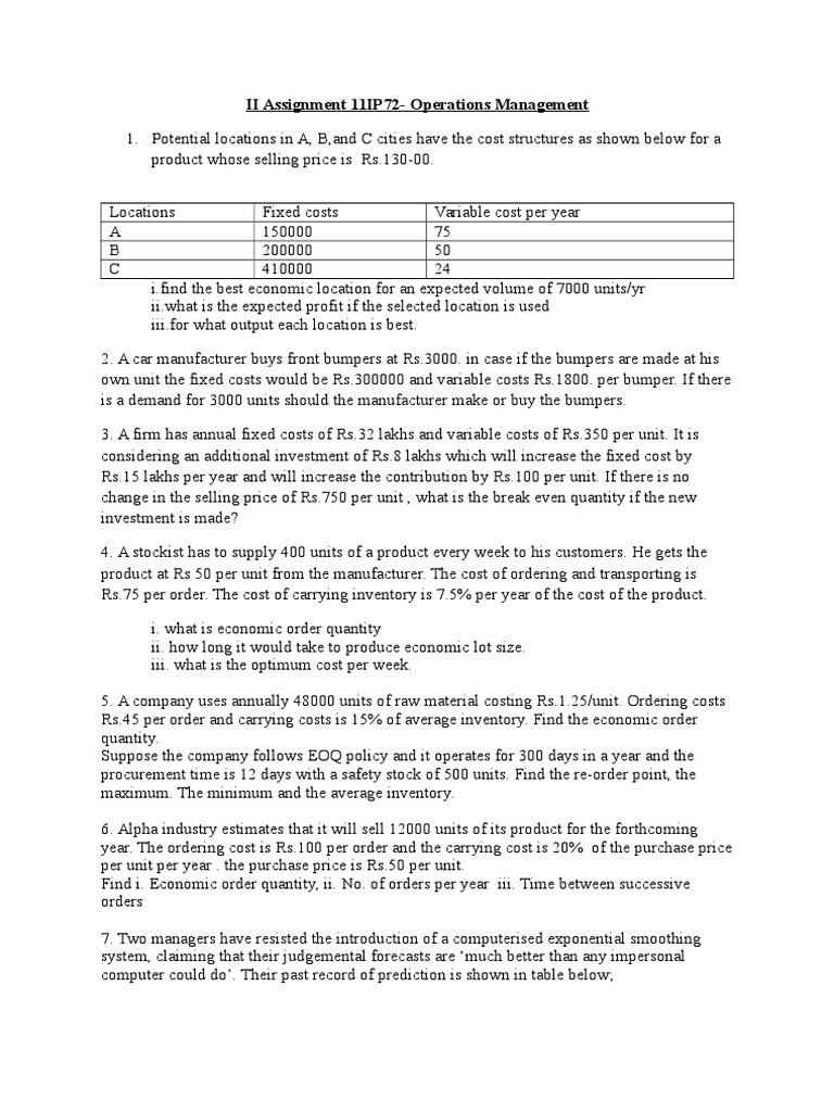 explore clear and concise answers to common operations management questions, helping you improve efficiency and streamline processes.