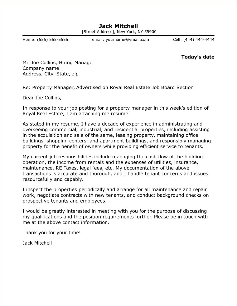 craft a standout property manager cover letter that highlights your skills, experience, and passion for managing properties effectively. tailor your application to impress potential employers and secure your dream job.